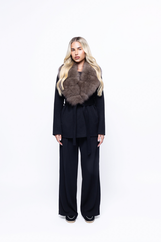Rachel Faux Fur Wrap Jacket