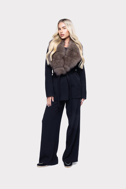 Rachel Faux Fur Wrap Jacket
